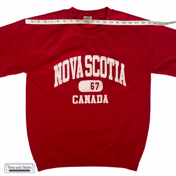 Nova Scotia Unisex Crew Neck Sweater Red - Picture 6 of 10